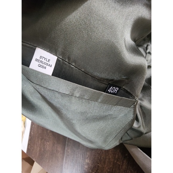 Claiborne Blazer Jacket Mens 40R Brown Gray Rayon Blend Three Button Up Career - Picture 6 of 6